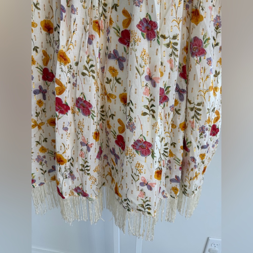 Eddy Gavin Fringe Mini Dress Floral Multicolor - Picture 6 of 10